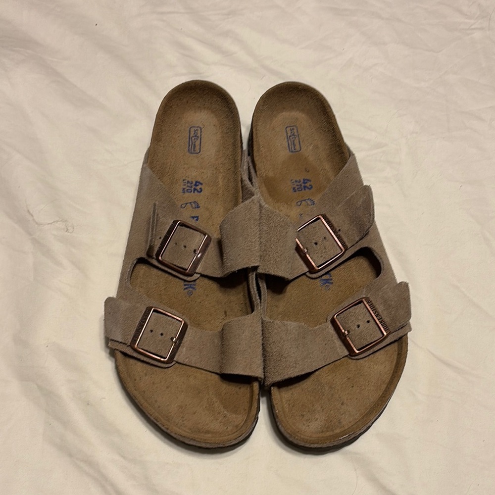 Birkenstock- Arizona Suede Leather- Taupe